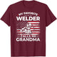 My Favorite Welder Calls Me Grandma USA Flag Grandma Gift Men T-Shirt - T-Shirt | Maroon