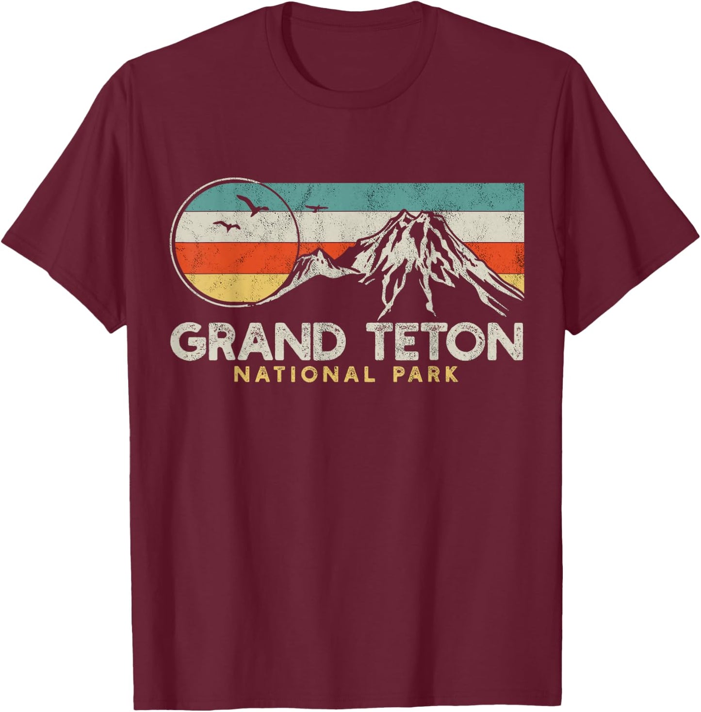 Grand Teton National Park T-Shirt - T-Shirt | Maroon