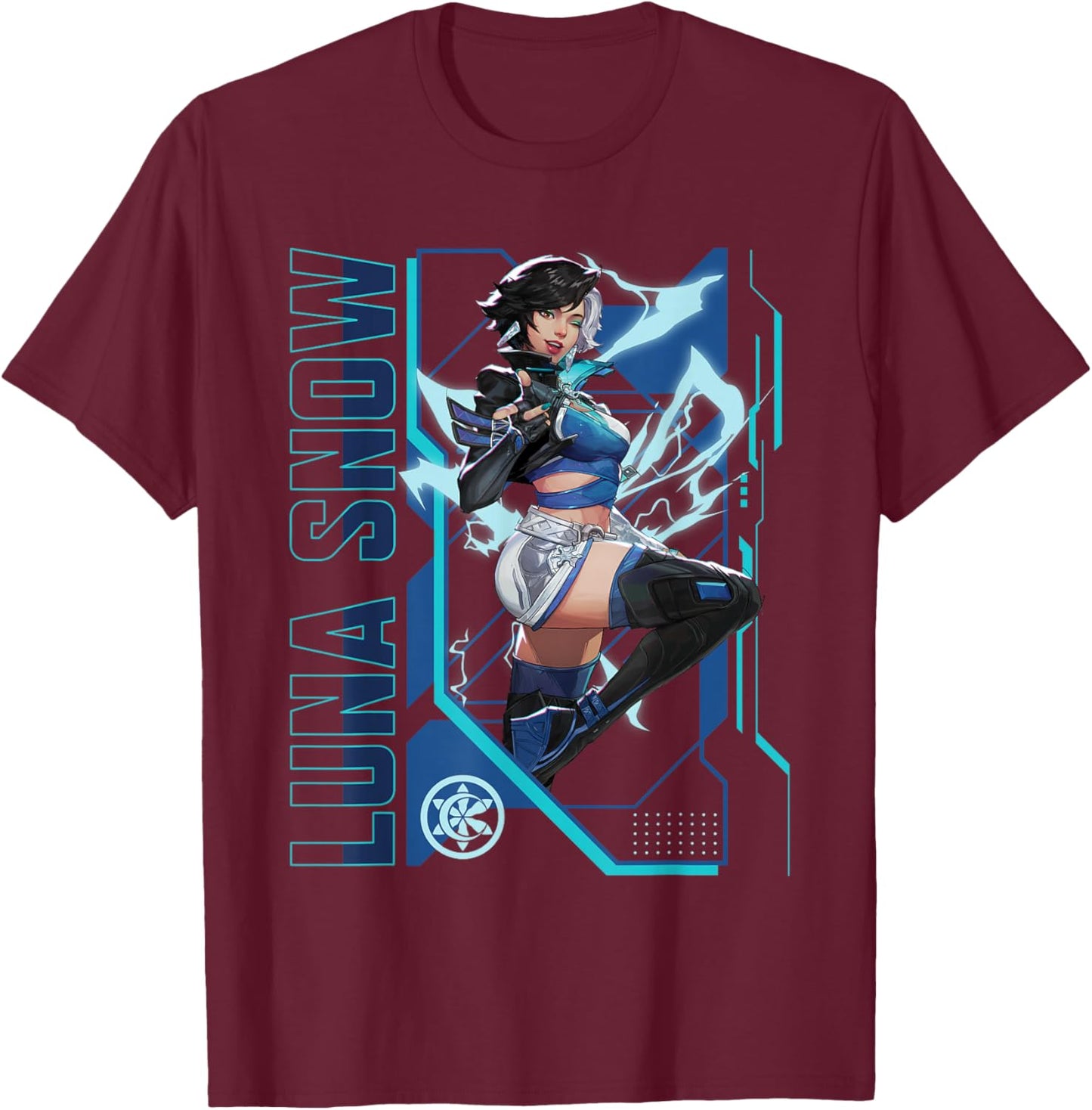 Marvel Rivals Gamerverse Super Hero PVP Luna Snow T-Shirt - T-Shirt | Maroon