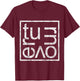 Turnover Box Style Logo Minimalist T-Shirt - T-Shirt | Maroon