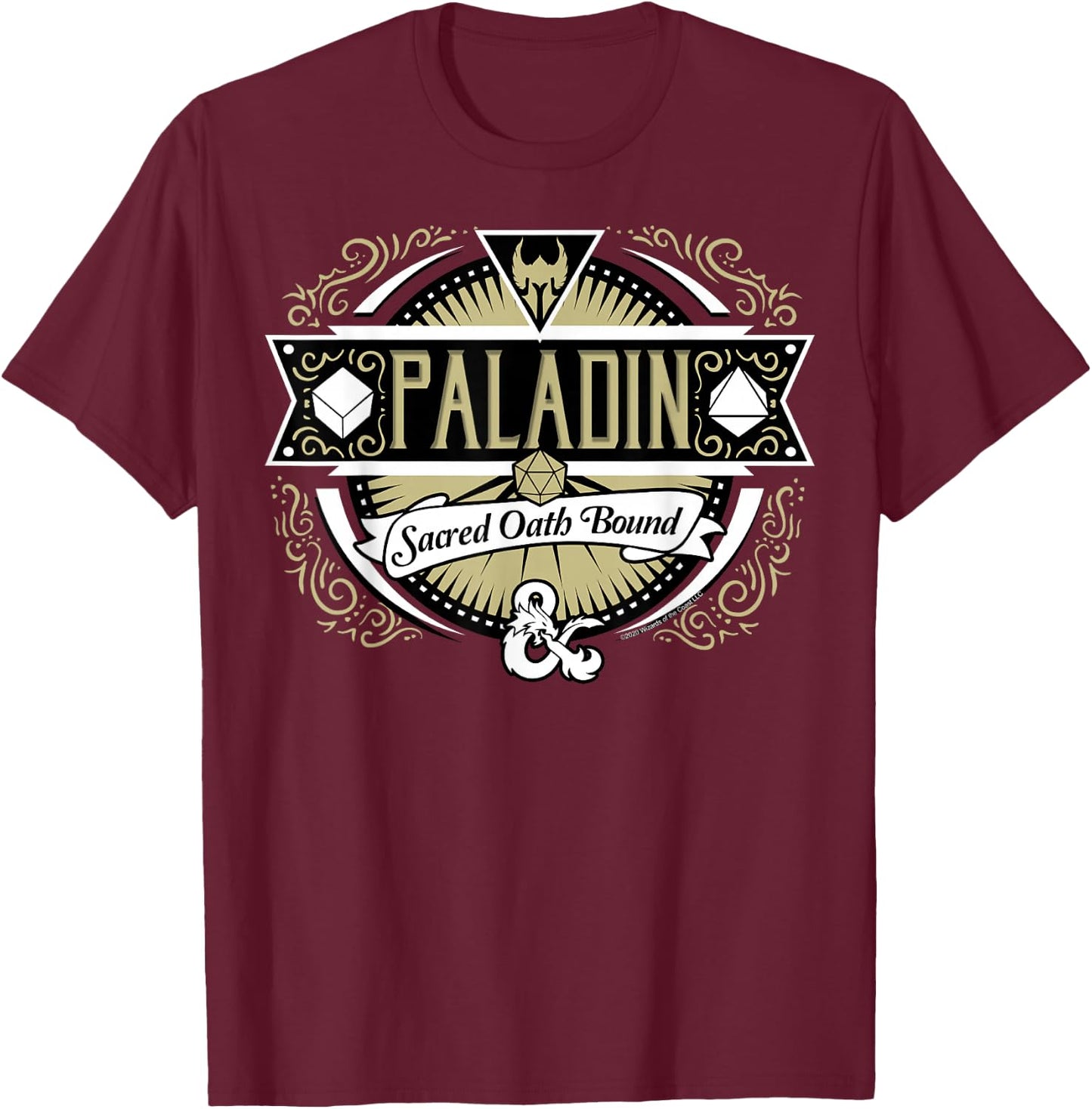 Dungeons & Dragons Paladin Sacred Oath Bound T-Shirt - T-Shirt | Maroon