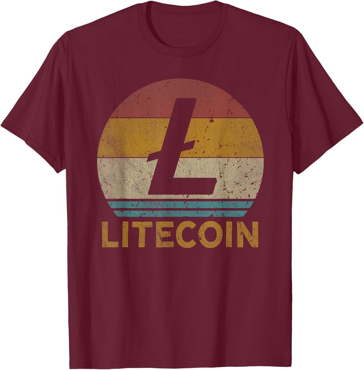 Vintage Litecoin Miner Litecoin T-Shirt - T-Shirt | Maroon