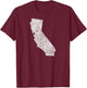 Sacramento California Love Heart Nor Cal Sac Capital T-Shirt - T-Shirt | Maroon