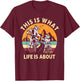Motocross Dirt Bike Dad Motorcycle Biker Father Kids Son T-Shirt - T-Shirt | Maroon