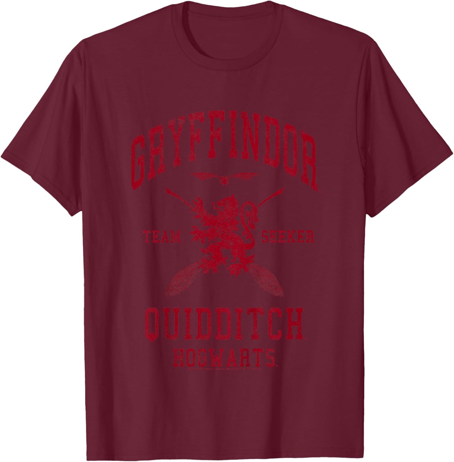 Kids Harry Potter Gryffindor Bold Team Seeker T-Shirt - T-Shirt | Maroon