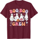 Groovy Boo Boo Crew Nurse Funny Ghost Women Halloween Nurse T-Shirt - T-Shirt | Maroon