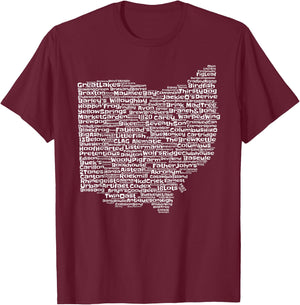 Drink Local Ohio Breweries T-Shirt - T-Shirt | Maroon