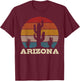Arizona Cactus Vintage Souvenir T-Shirt - T-Shirt | Maroon