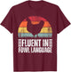 Funny Chicken Retro Vintage Fluent In Fowl Language T-Shirt - T-Shirt | Maroon