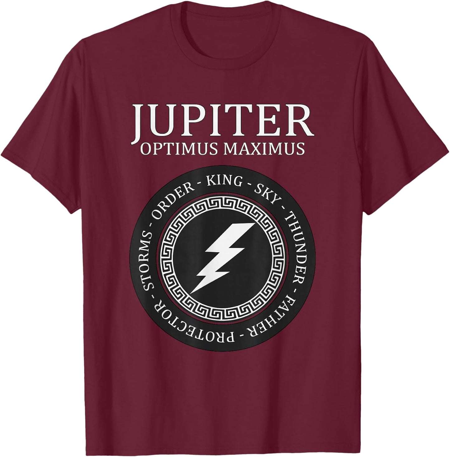 Jupiter Optimus Maximus Ancient Roman God T-Shirt - T-Shirt | Maroon