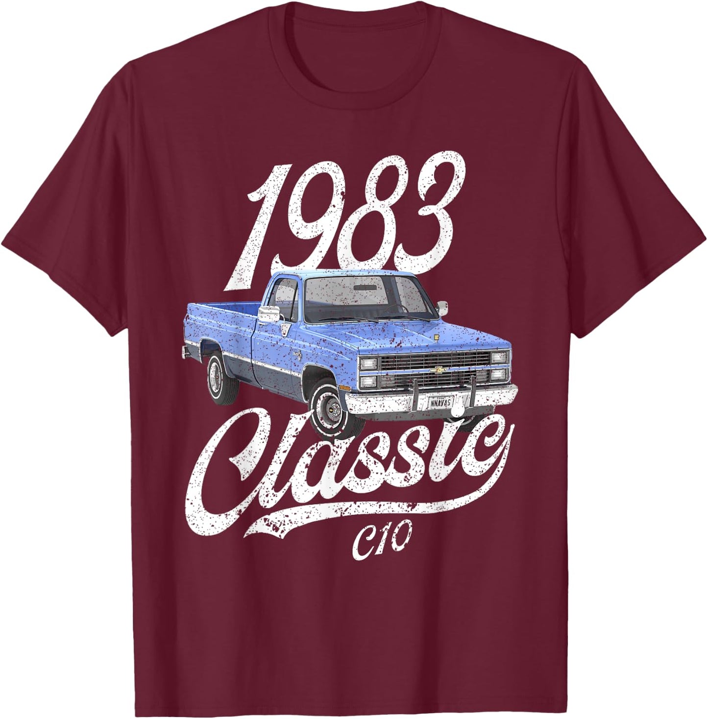 1983 Chevys C10 T-Shirt - T-Shirt | Maroon
