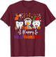 Happy HalloThanksMas Dental Boo Crew Dentist Assistant T-Shirt - T-Shirt | Maroon