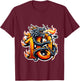 Turning 10 Years Old Dragon Birthday Party 10th Boy, Girl T-Shirt - T-Shirt | Maroon