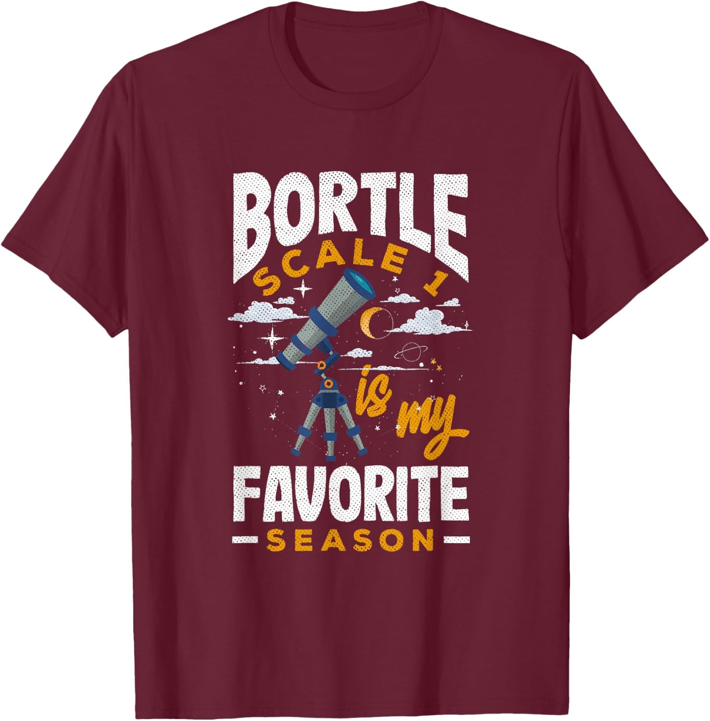 Astrophotography Bortle Scale 1 Funny Stargazing T-Shirt - T-Shirt | Maroon