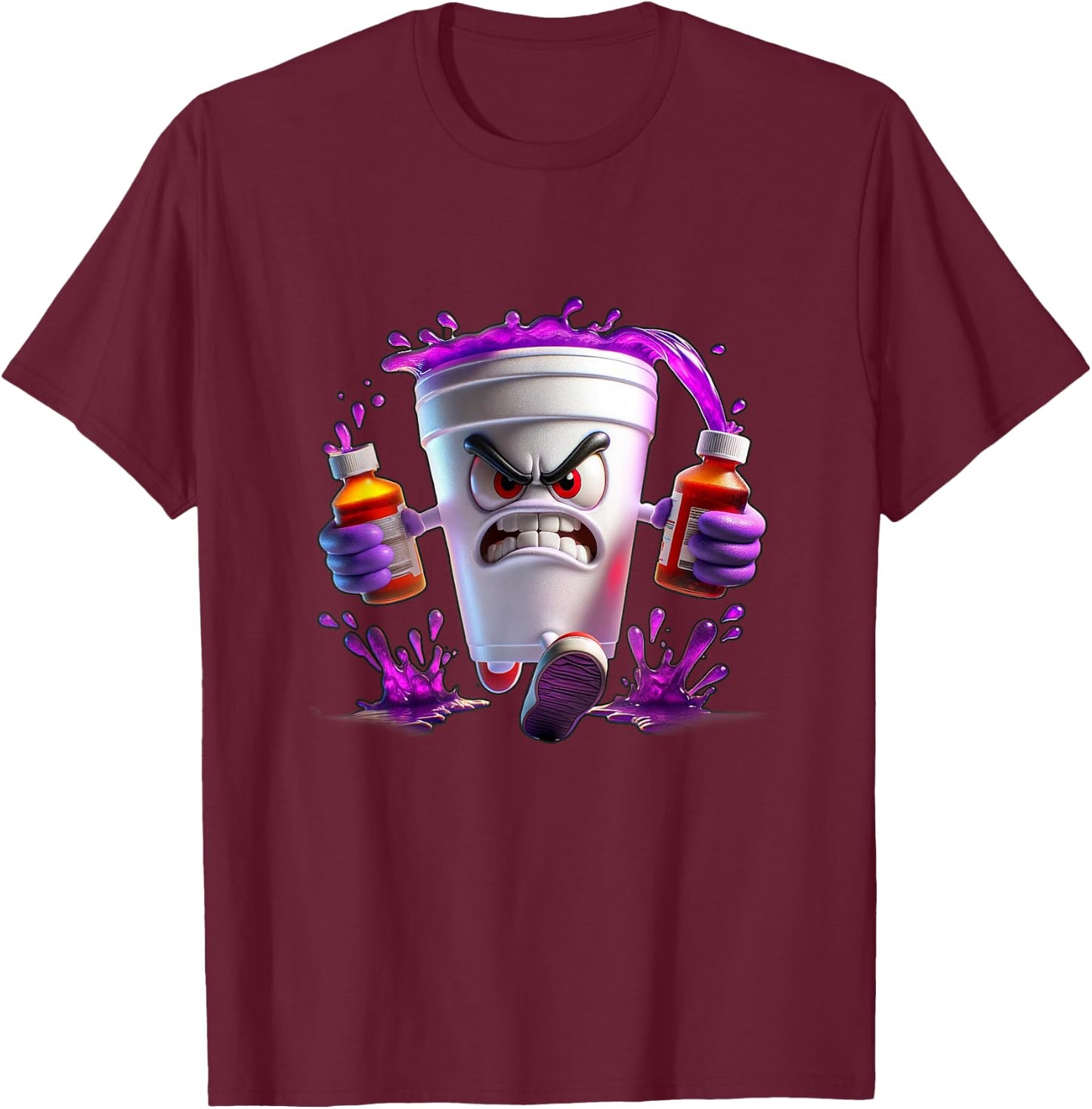 Lean shirts, Purple Drank, Dirty Double cup, Lean Line T-Shirt - T-Shirt | Maroon
