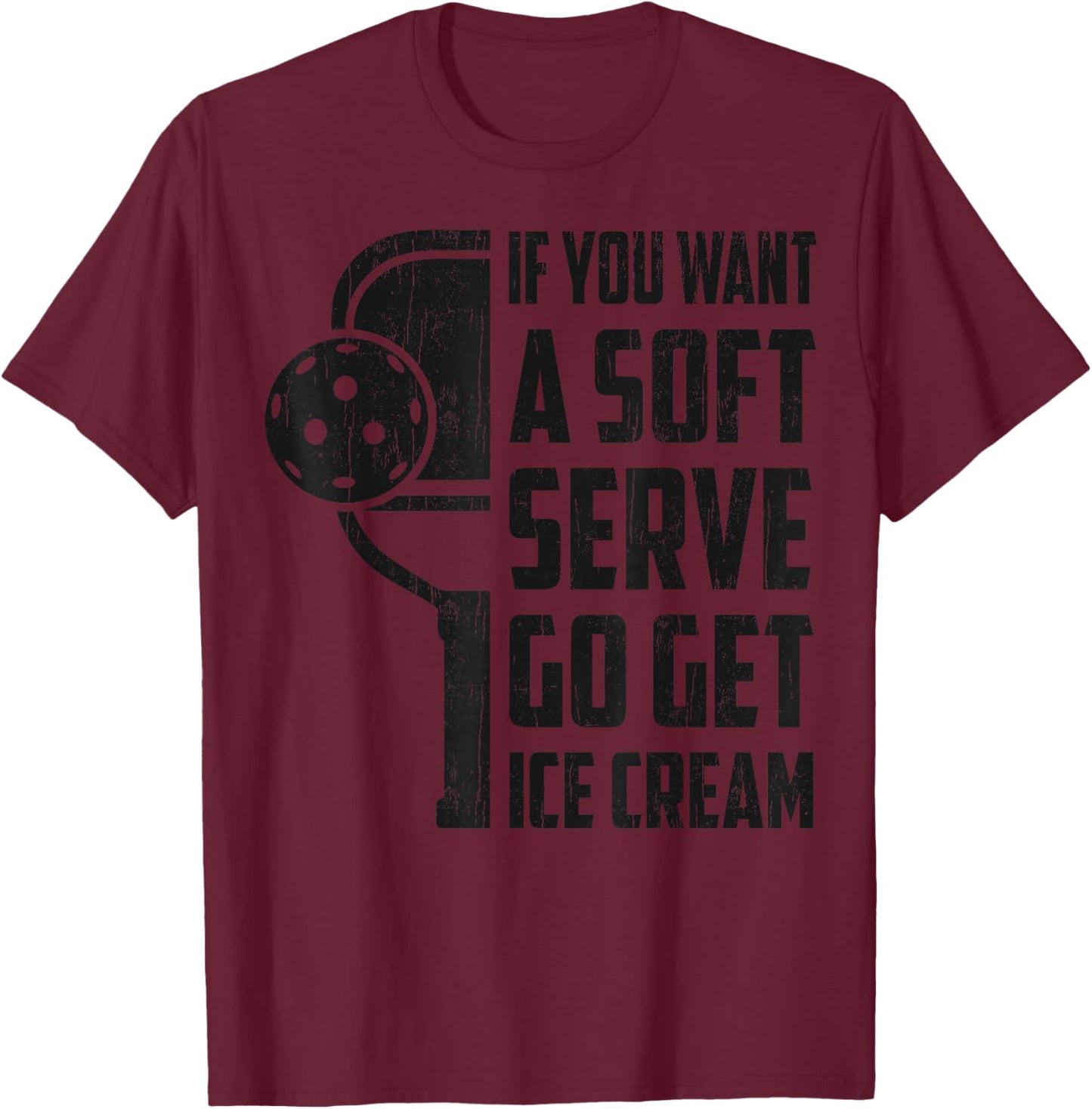 Funny Pickleball-Shirt Player Paddleball Lover Graphic T-Shirt - T-Shirt | Maroon