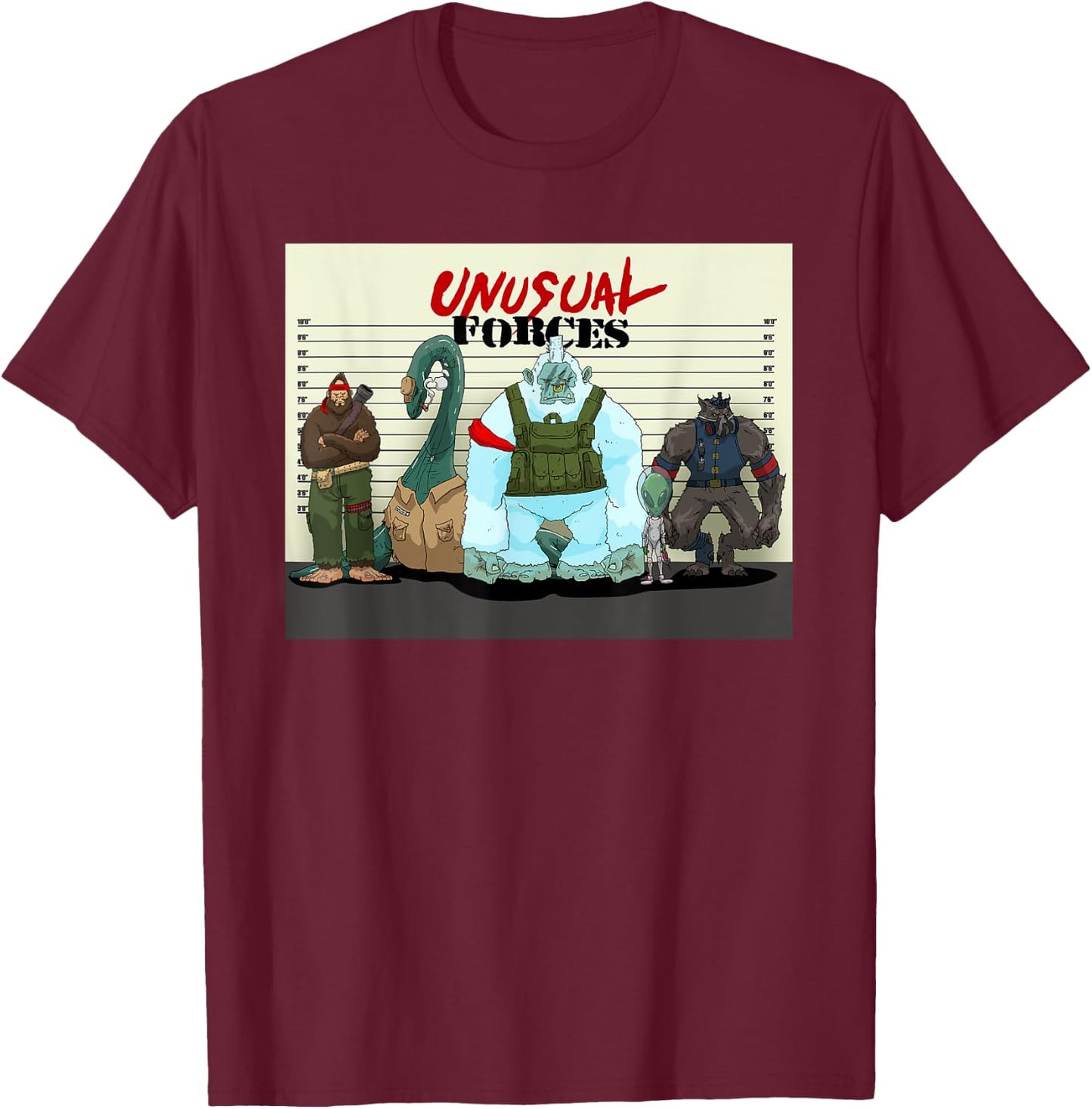 Funny Bigfoot Alien Lochness Monster Werewolf Cryptozoology T-Shirt - T-Shirt | Maroon