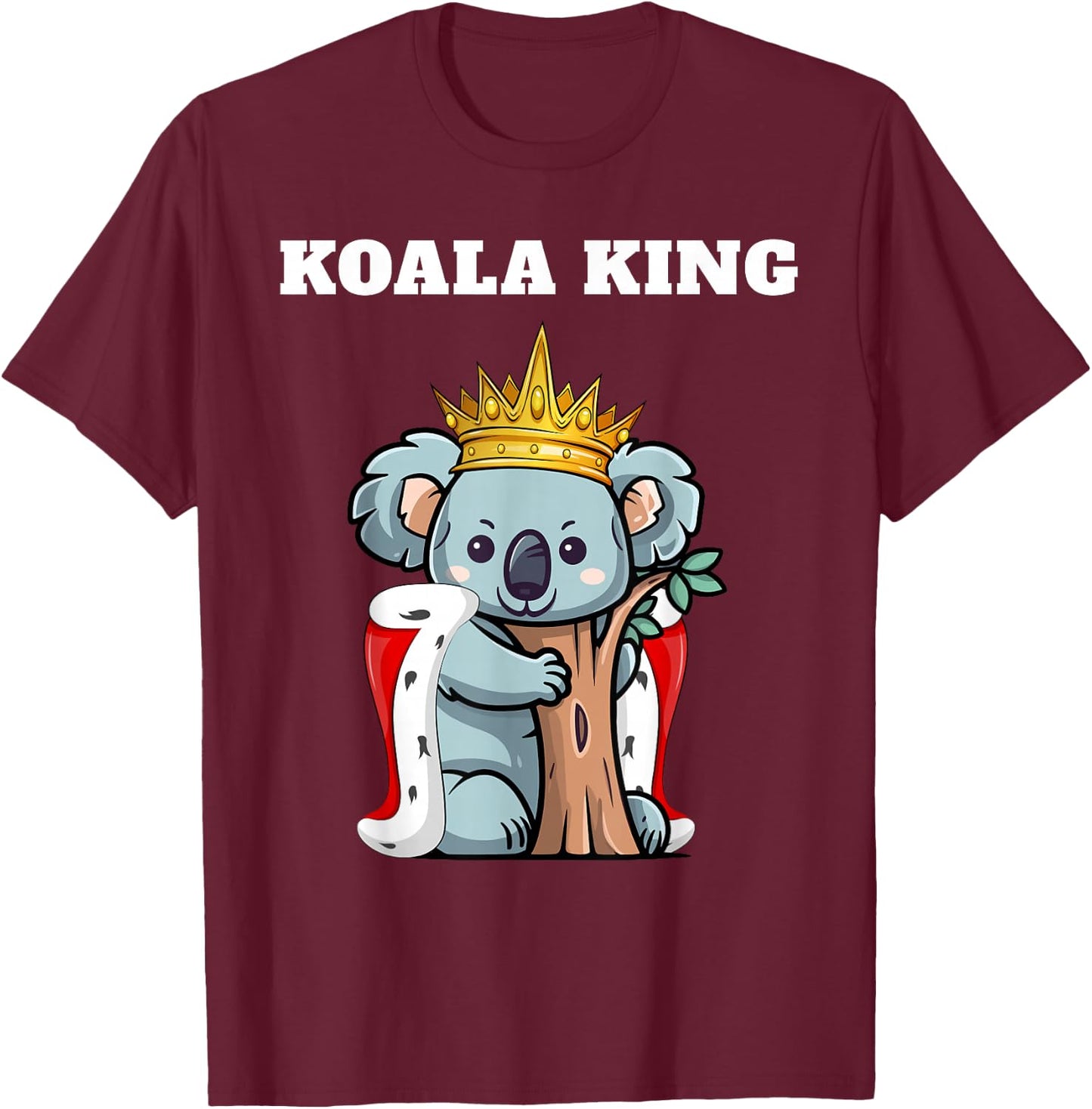 Koala King | Koala | Boys Koala Bear T-Shirt - T-Shirt | Maroon