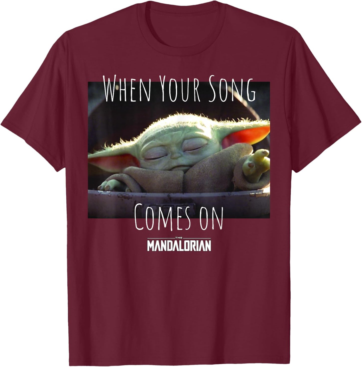 Star Wars Yoda Song Meme T-Shirt - T-Shirt | Maroon