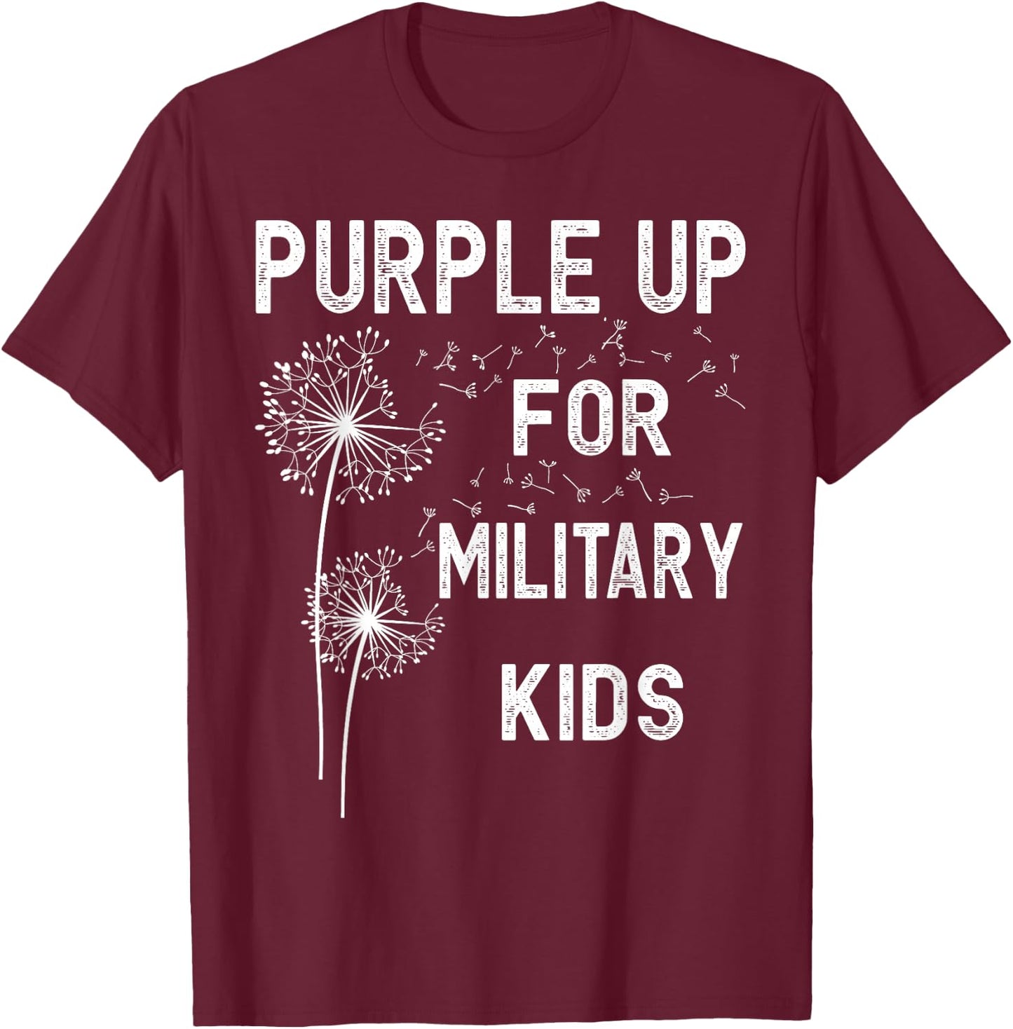 Purple Up for Military Kids - Month of The Military Child Small T-Shirt - T-Shirt | Maroon