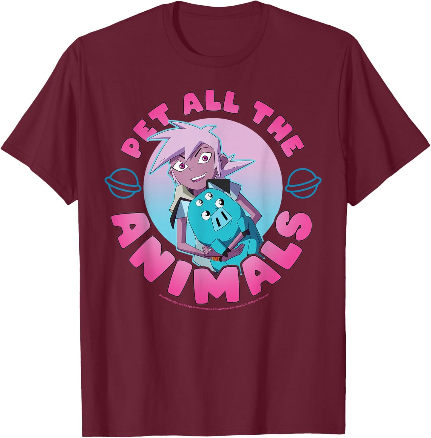 Kipo And The Age Of Wonderbeasts Pet All The Animals T-Shirt - T-Shirt | Maroon