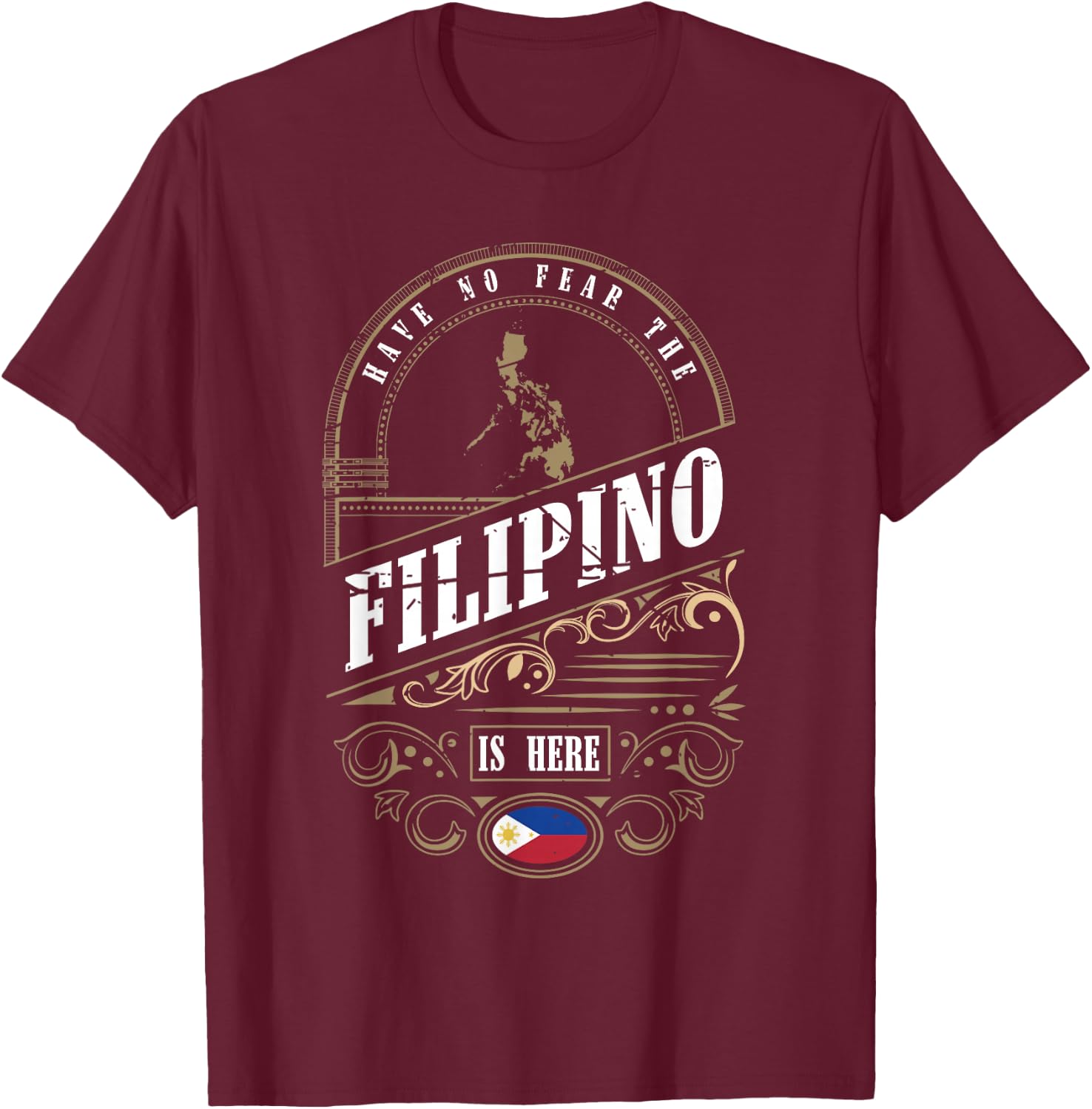 Islands of Felipe Philippines Maharlika Filipino T-Shirt - T-Shirt | Maroon