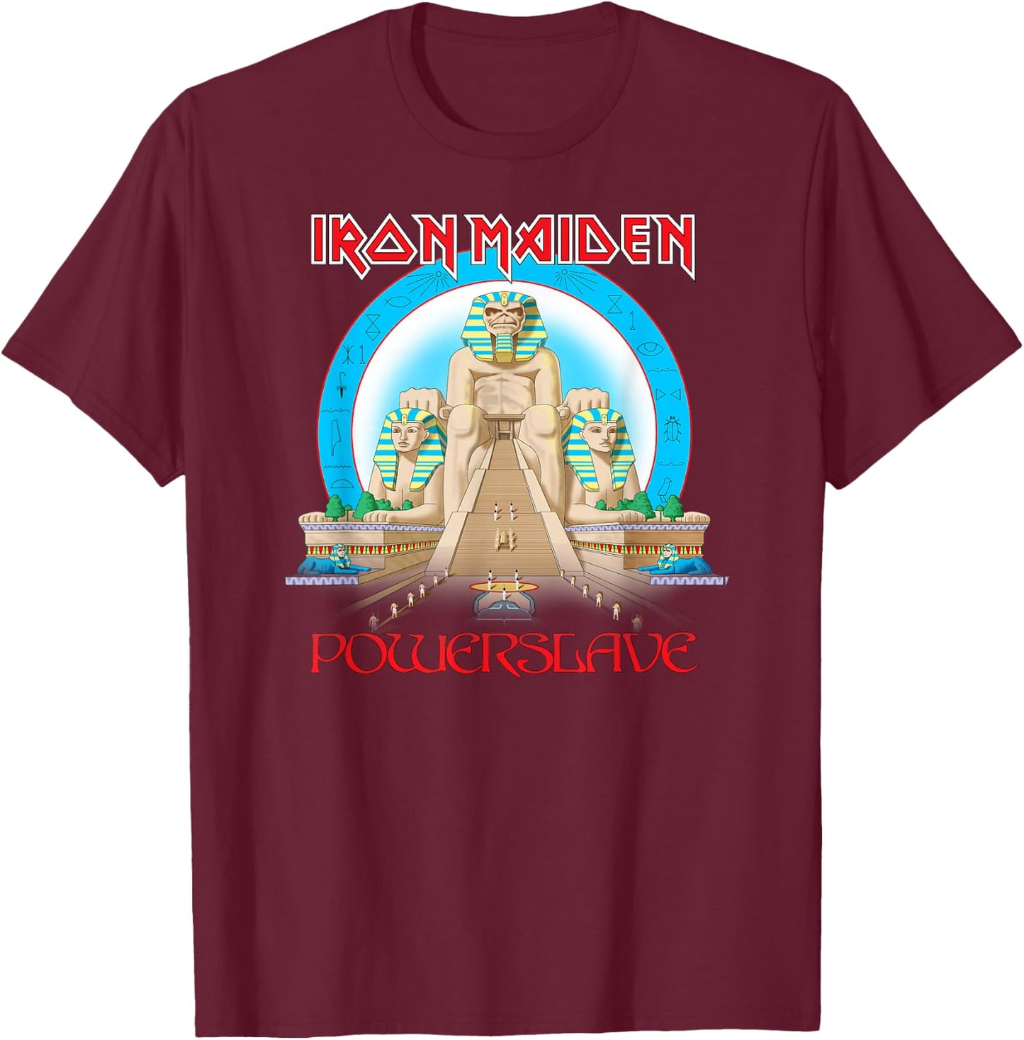 Iron Maiden - Powerslave Egypt Heather T-Shirt - T-Shirt | Maroon
