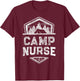 Vintage CAMP NURSE Medical Staff 2021 Campground T-Shirt - T-Shirt | Maroon