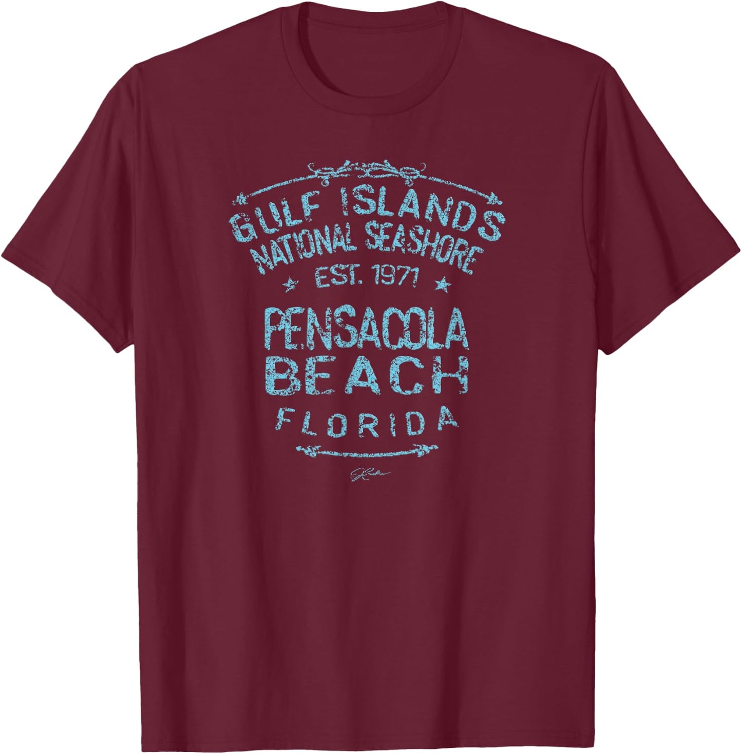 JCombs: Pensacola Beach, FL, Gulf Islands National Seashore T-Shirt - T-Shirt | Maroon
