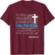 Psalms 23:4 T-Shirt - T-Shirt | Maroon