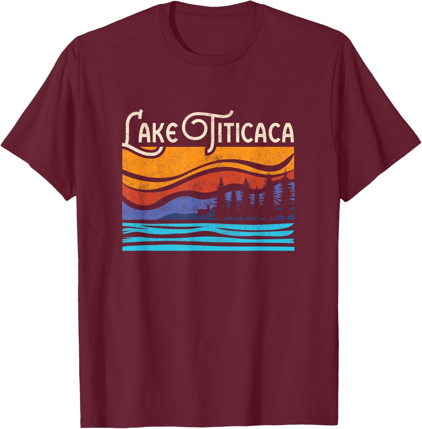 Funny Titicaca Lake Titty Cocoa Holiday Beach T-Shirt - T-Shirt | Maroon