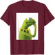 Disney The Muppets Kermit The Frog Thinking Side Portrait T-Shirt - T-Shirt | Maroon