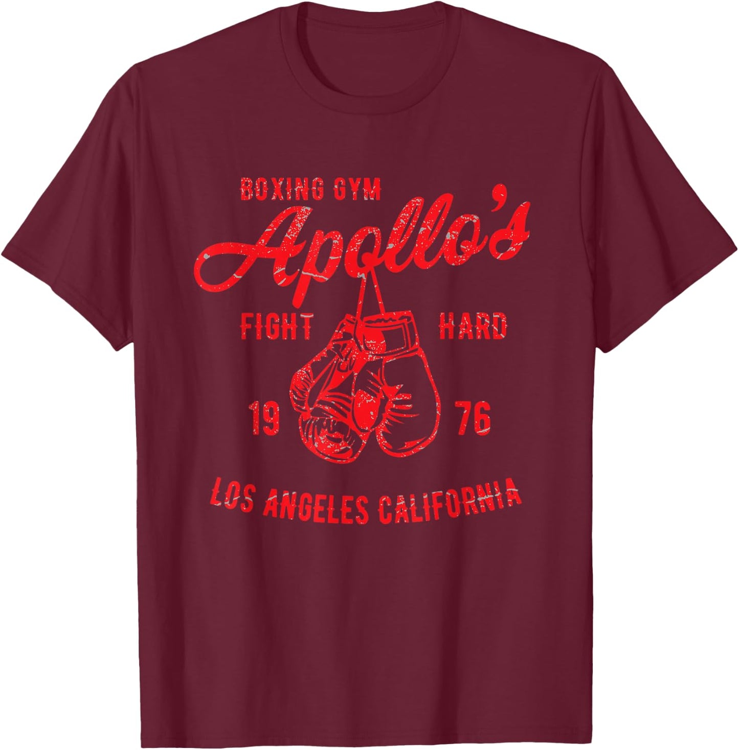 Apollo's Boxing Gym Training For Champs T-Shirt - T-Shirt | Maroon
