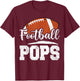 Football Pops Football Player Game Day Father's Day T-Shirt - T-Shirt | Maroon