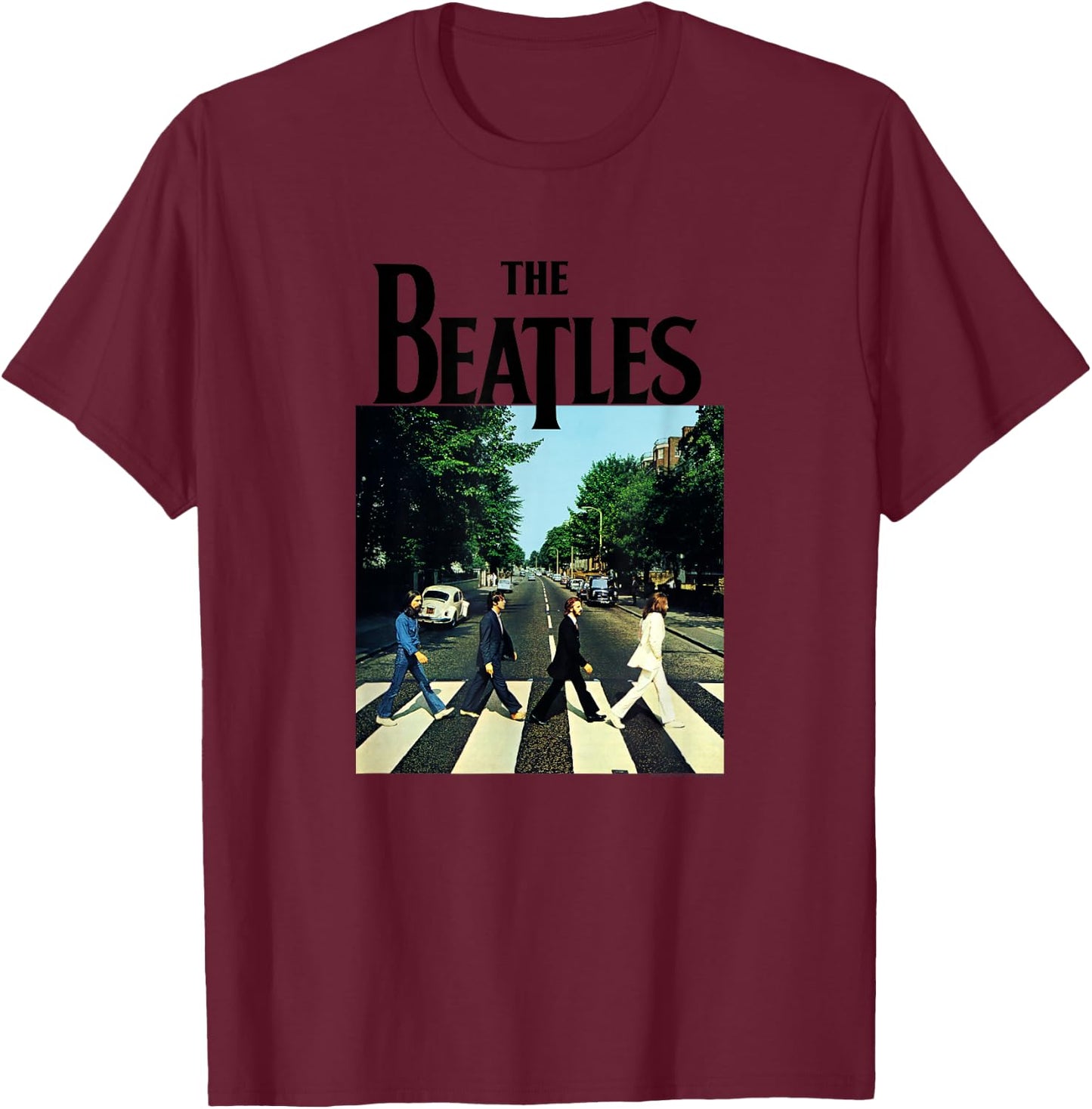 The Beatles - Crossing Abbey Road T-Shirt - T-Shirt | Maroon