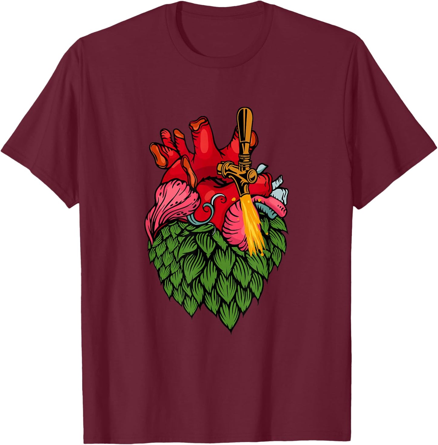 Beer Home Brewing Craft Beer – Beer Brewer Hobby Brewer T-Shirt - T-Shirt | Maroon