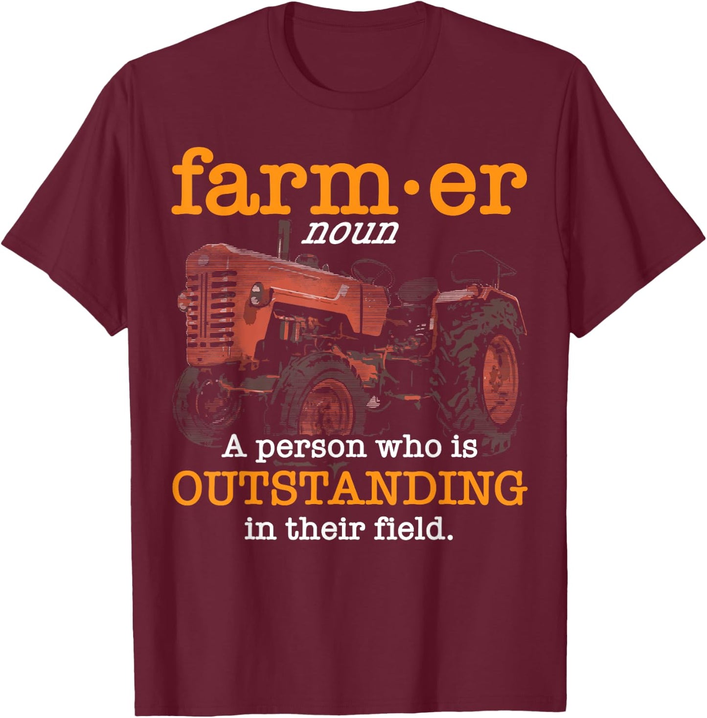 Funny Dairy Farmer Gift Local Farming Men Women Boys Girls T-Shirt - T-Shirt | Maroon