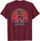 California Retro Palm Tree Beach 80s Style T-Shirt - T-Shirt | Maroon