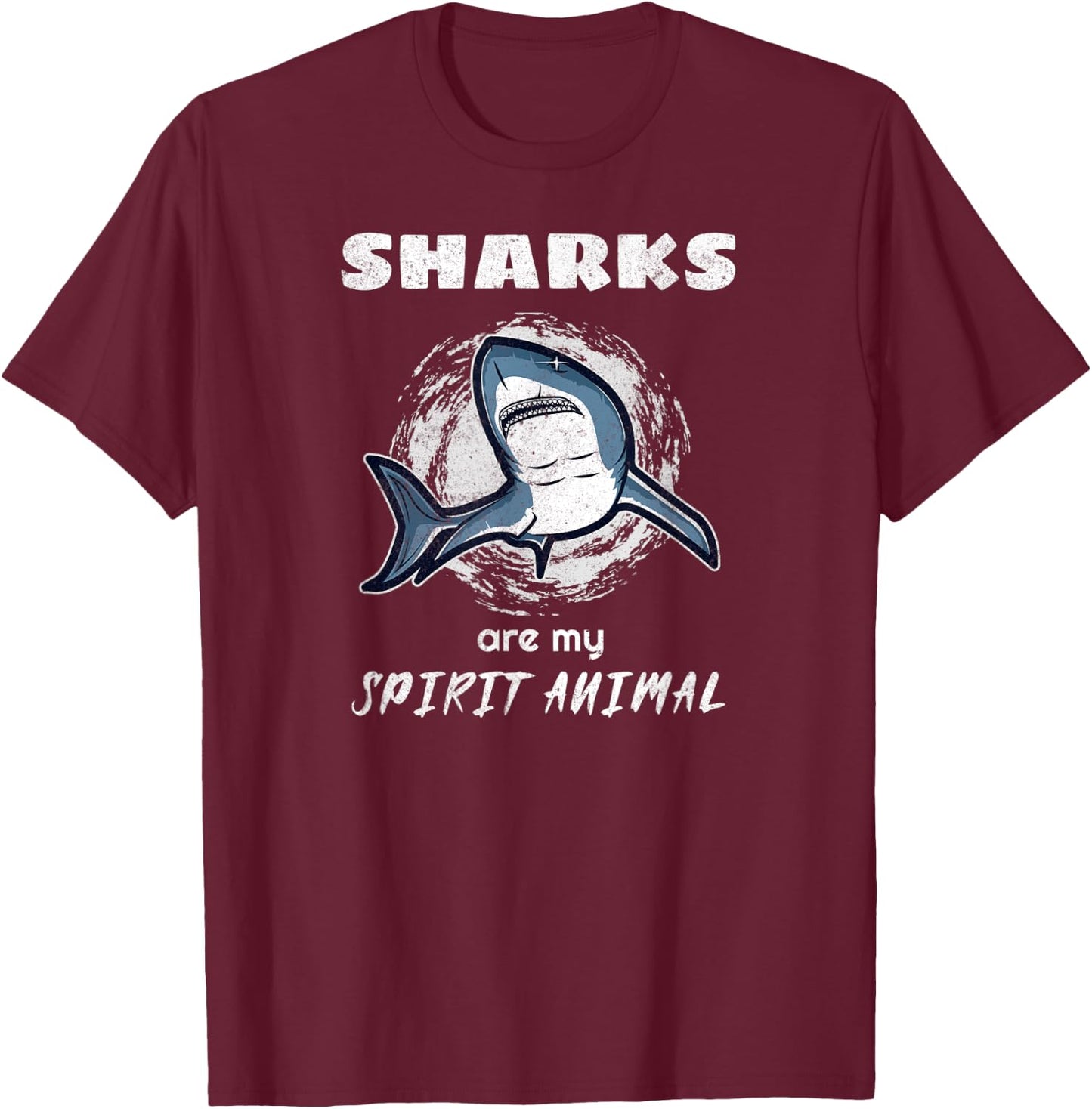 Sharks Are My Spirit Animal T-Shirt - T-Shirt | Maroon