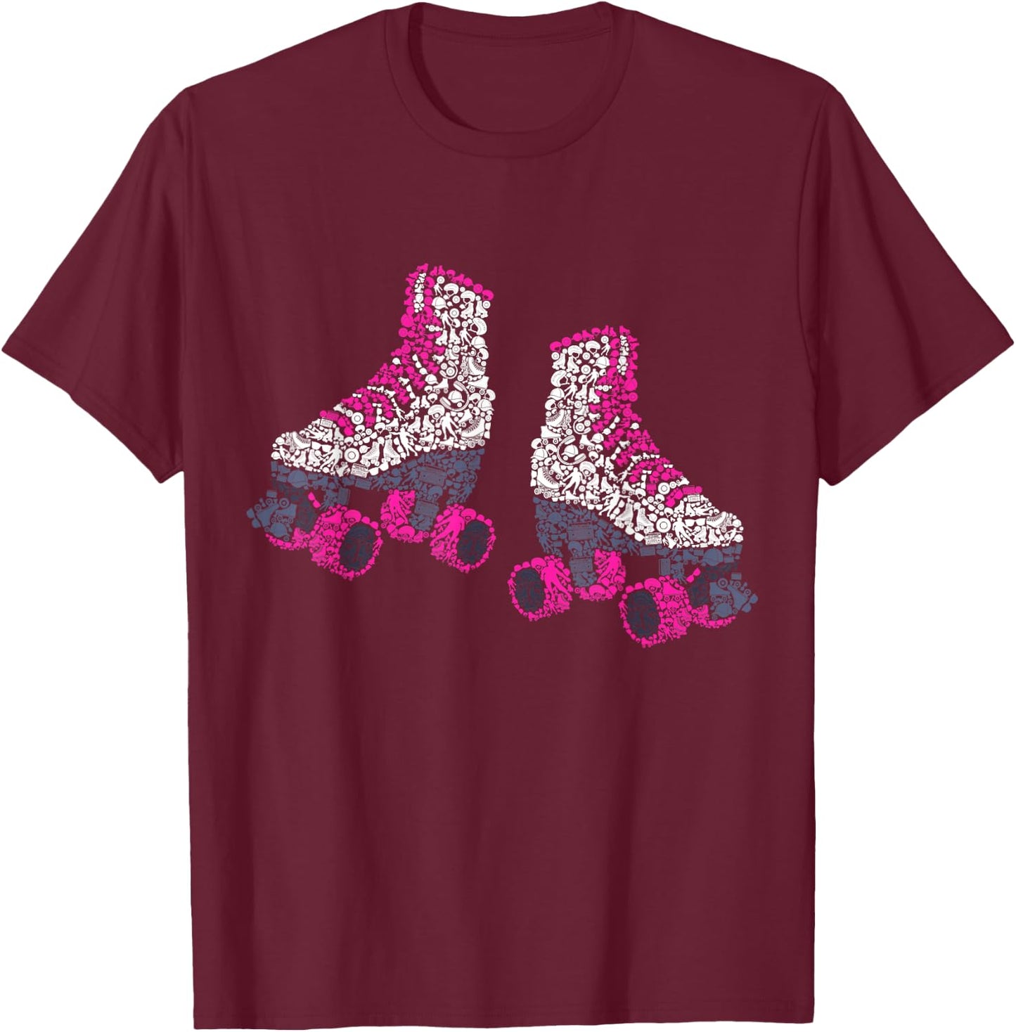 Roller Skates Roller Skating Roller Girl Women T-Shirt - T-Shirt | Maroon