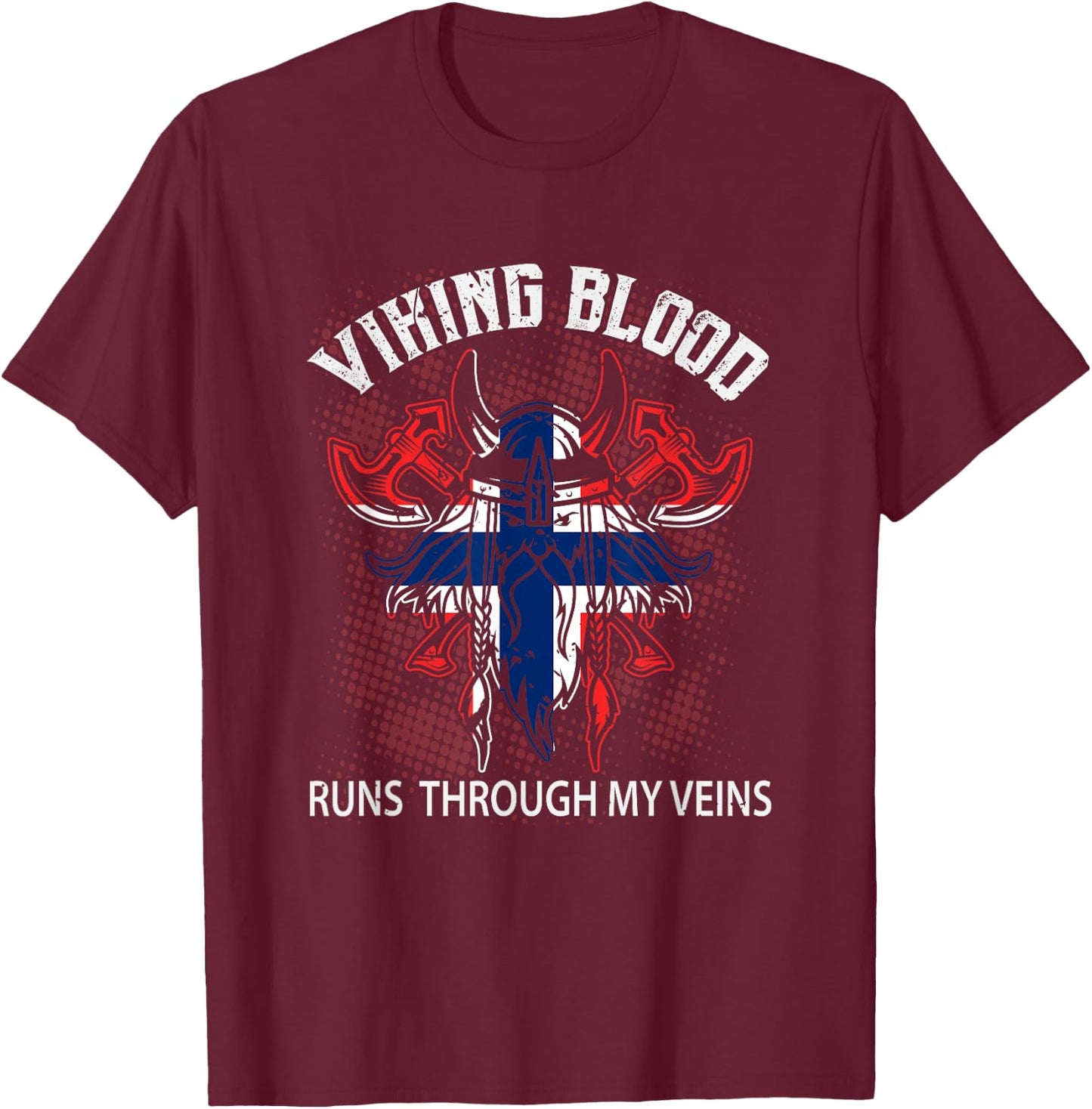 Norwegian Viking Gift Norway T-Shirt - T-Shirt | Maroon