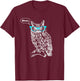 Owl Whom Who Glasses Funny Grammar English Teacher Writers T-Shirt - T-Shirt | Maroon