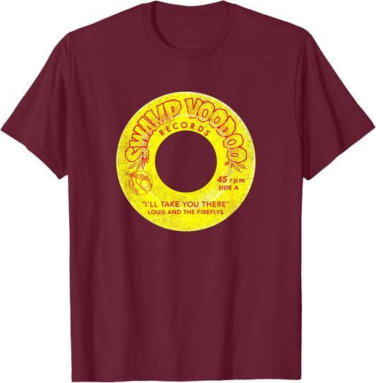 Disney Princess And The Frog Louis Swamp Voodoo Records T-Shirt - T-Shirt | Maroon