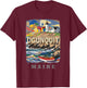 Ogunquit Maine ME Coastal Charm SD499 T-Shirt - T-Shirt | Maroon