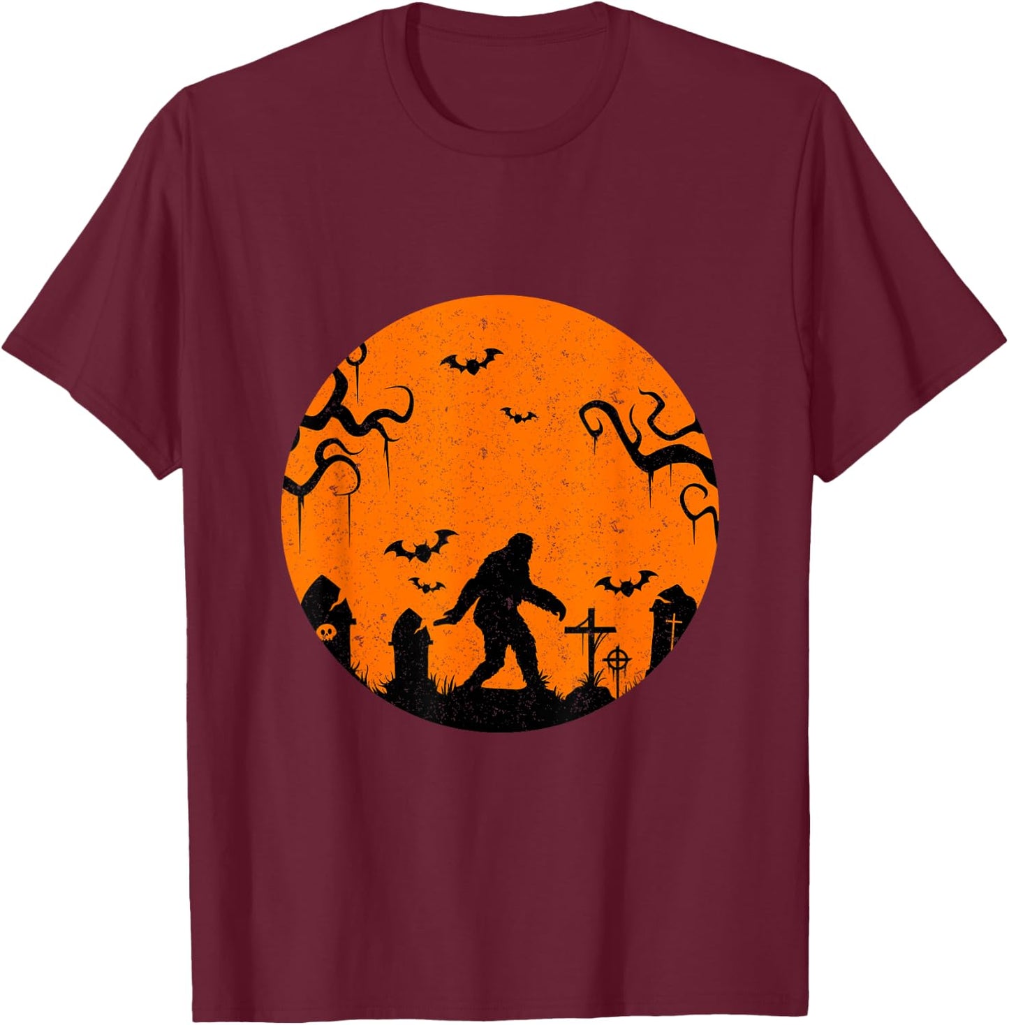 Halloween Bigfoot Sweet or Sour Monster Horror Gift T-Shirt - T-Shirt | Maroon