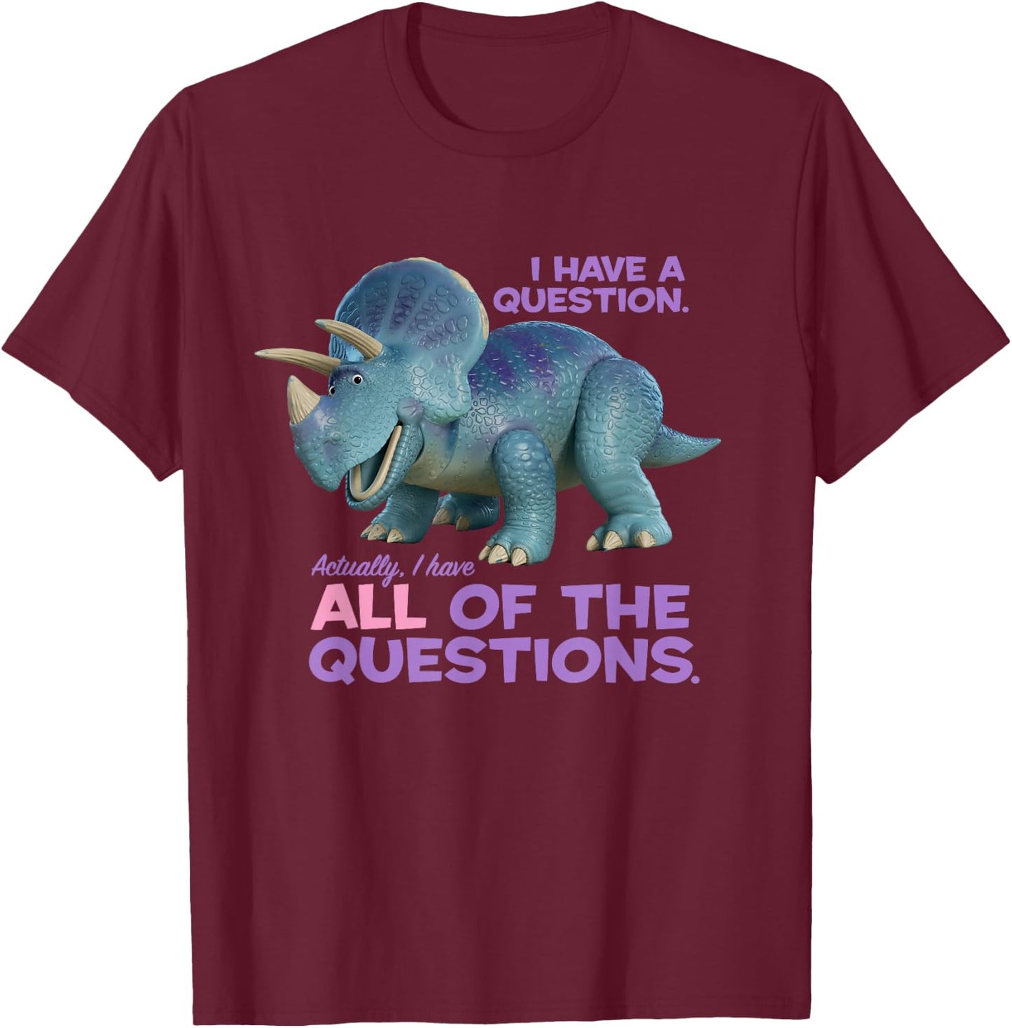 Disney and Pixar Toy Story 4 Trixie Questions T-Shirt - T-Shirt | Maroon