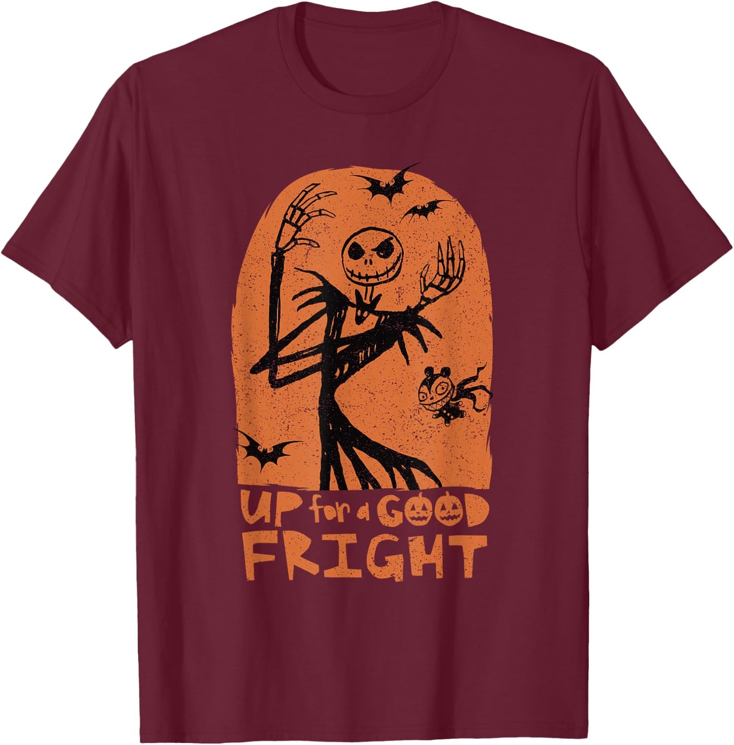Disney The Nightmare Before Christmas Up for a Good Fright T-Shirt - T-Shirt | Maroon