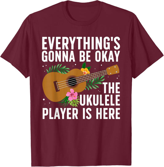 Cool Ukulele Player Design Women Uke Ukulele Lover T-Shirt - T-Shirt | Maroon