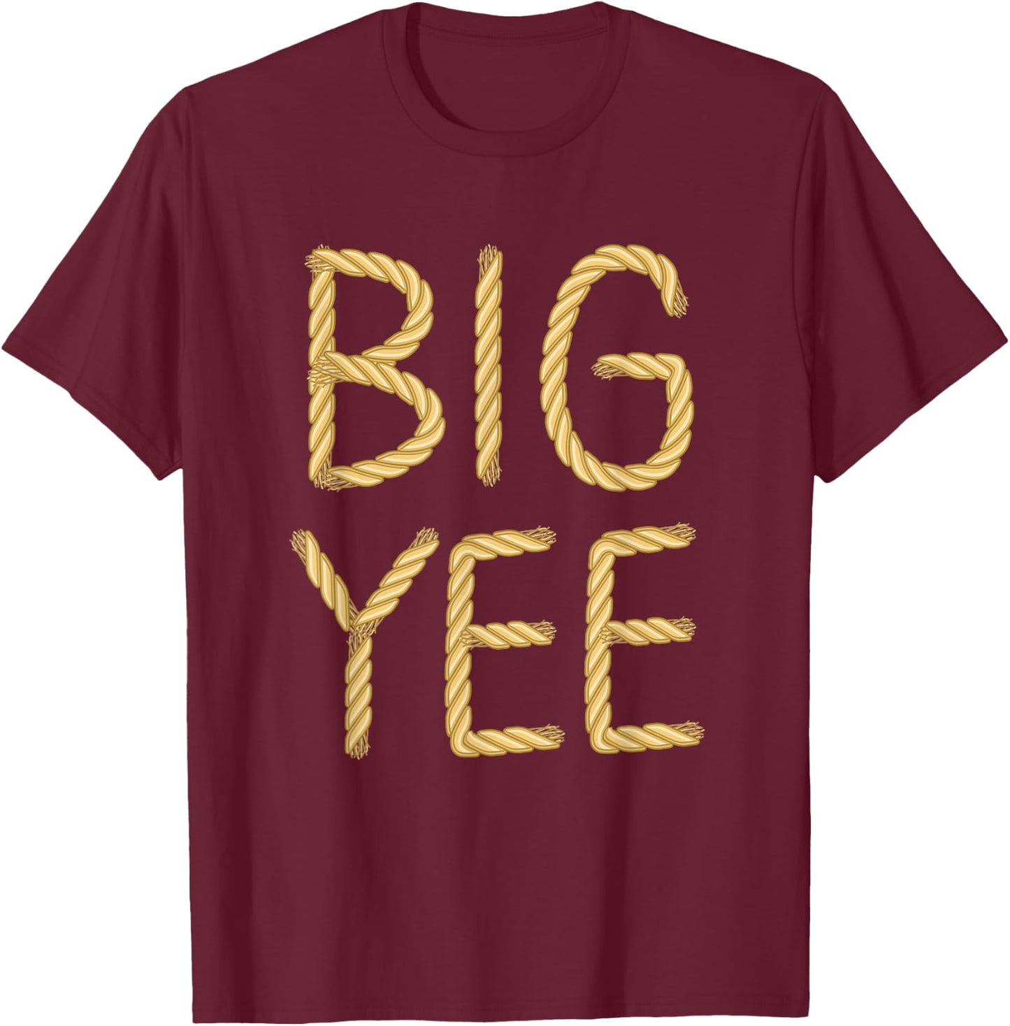 Big Yee Western Theme Country Rope Rodeo Sorority Reveal T-Shirt - T-Shirt | Maroon