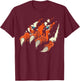 Wildlife Animal Predator Wild Cat Claws Tiger Eyes Tiger T-Shirt - T-Shirt | Maroon